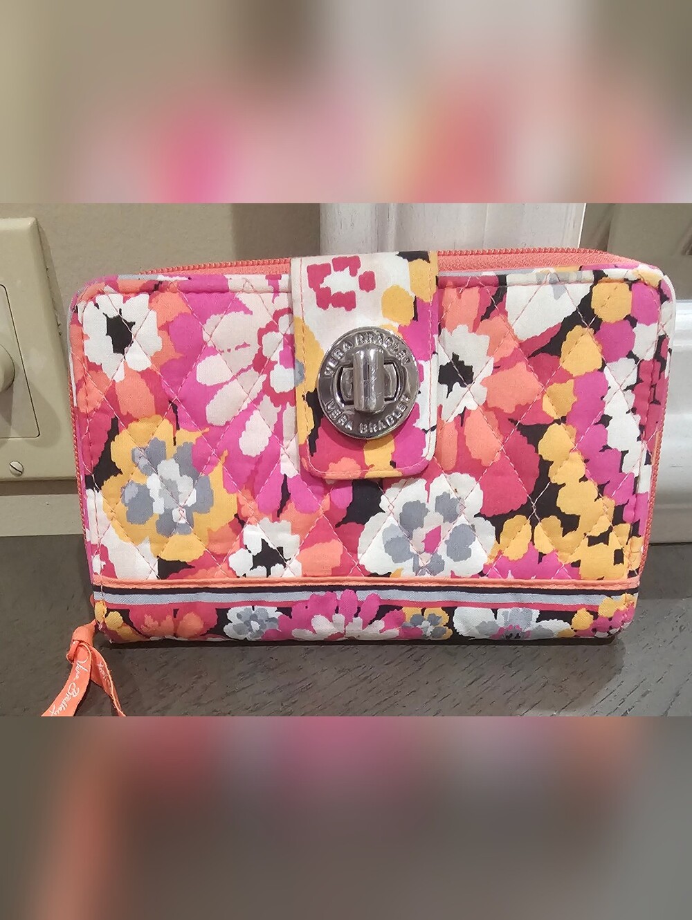Vera Bradley Floral Quilted Wallet - Pink Multi
